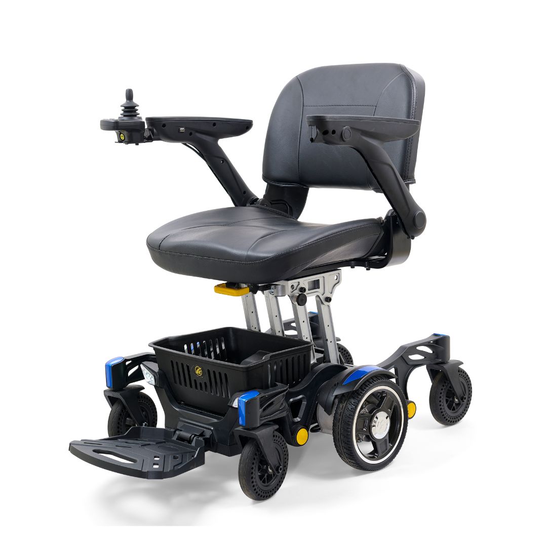 Golden Carryon Power wheelchair left angle view