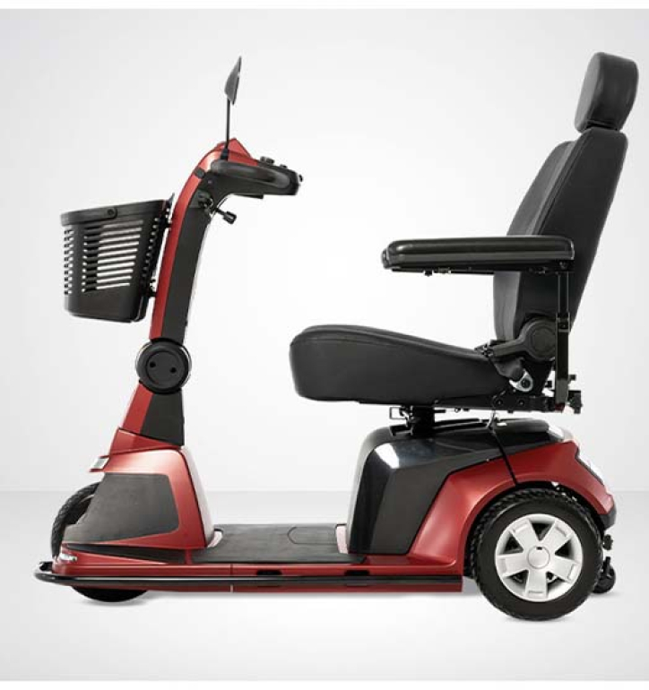 pride maxima 3 wheel scooter side view