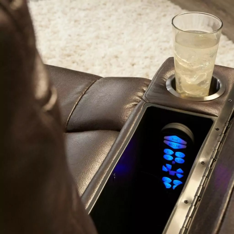 Photo of Rhea lift chair cop holder and remote